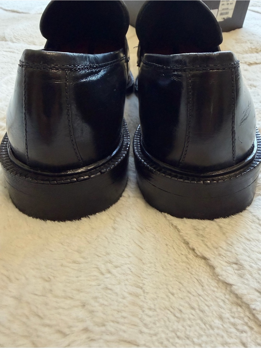 Vintage Y2K Gucci Black Leather Chunky Horsebit Buckle Loafers 9 - Picture 8 of 13